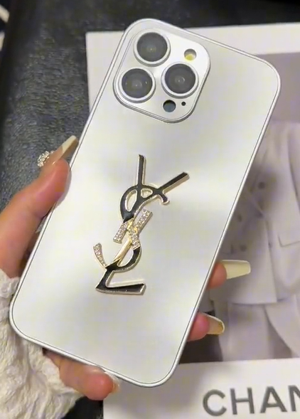 Elegant Letter Shine x Mono iPhone Case With Chain
