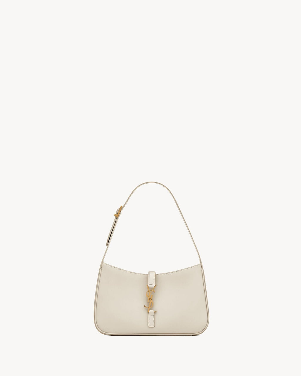 Saint Laurent Le 5 à 7 Patent Leather Hobo – Burgundy Elegance