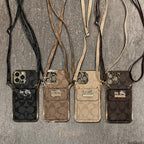 Classic Card Bag Leather Chain iPhone Case