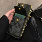 Classic Card Bag Leather Chain iPhone Case