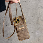 Classic Card Bag Leather Chain iPhone Case