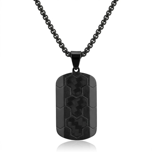 Apex Carbon Tag Necklace