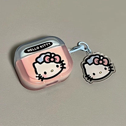 Cute Kitty AirPods Case Cover with Charm
