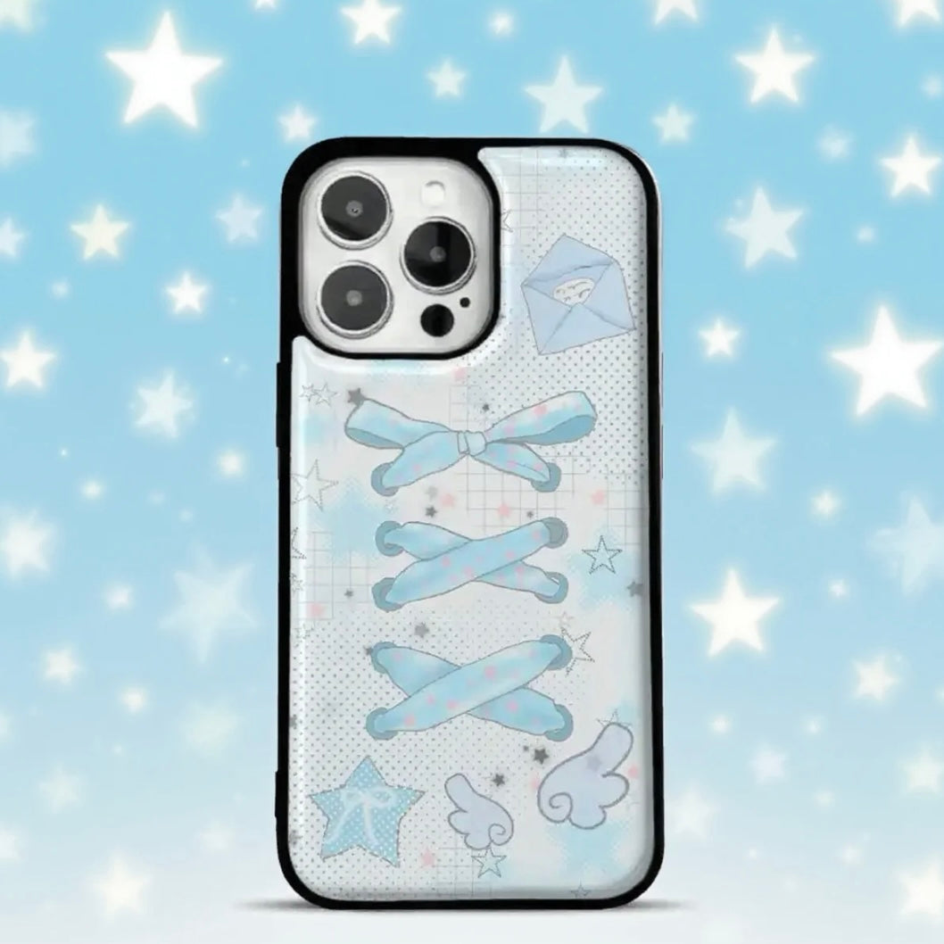 🩵 Blue Ribbon-Handmade resin drip iphone case