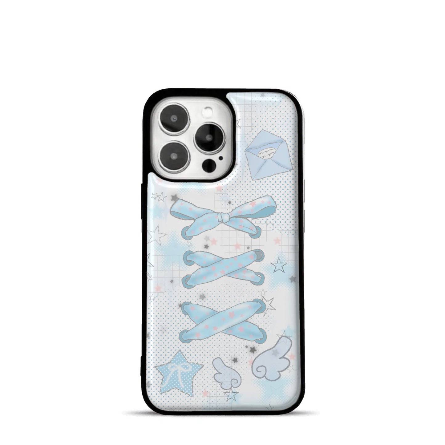🩵 Blue Ribbon-Handmade resin drip iphone case