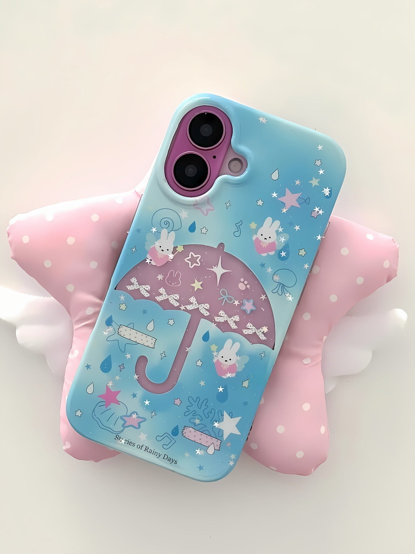 Blue Star Umbrella ☔️ iPhone Case