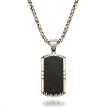 Midnight Obsidian Shield Necklace