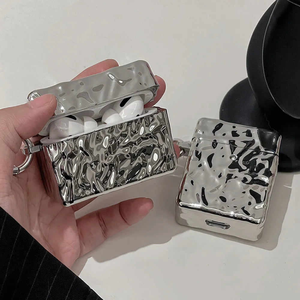 Silver Case for AirPods 3 Pro 2 Earphone Case for AirPod 1/2/3 Cover