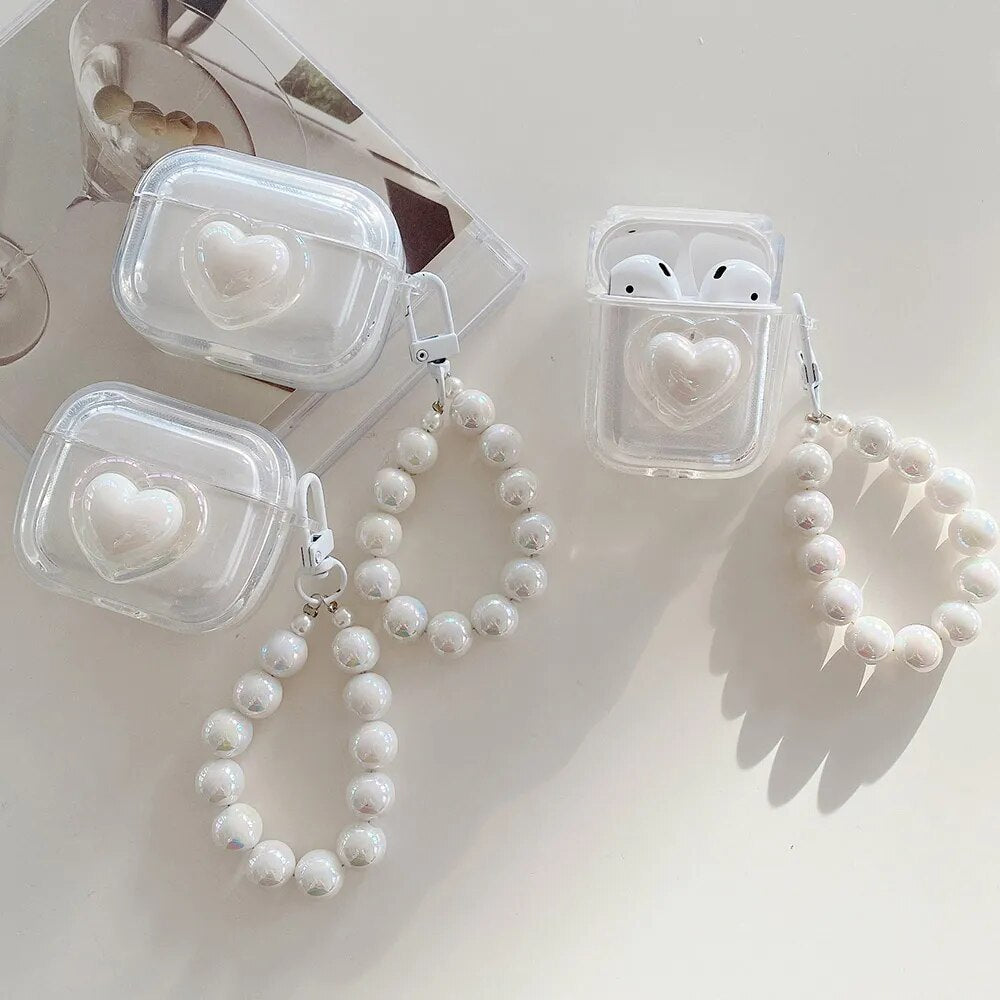 Earphone Case for AirPods 2 Pro 3 Generation Headset Cover for Airpods Keychain