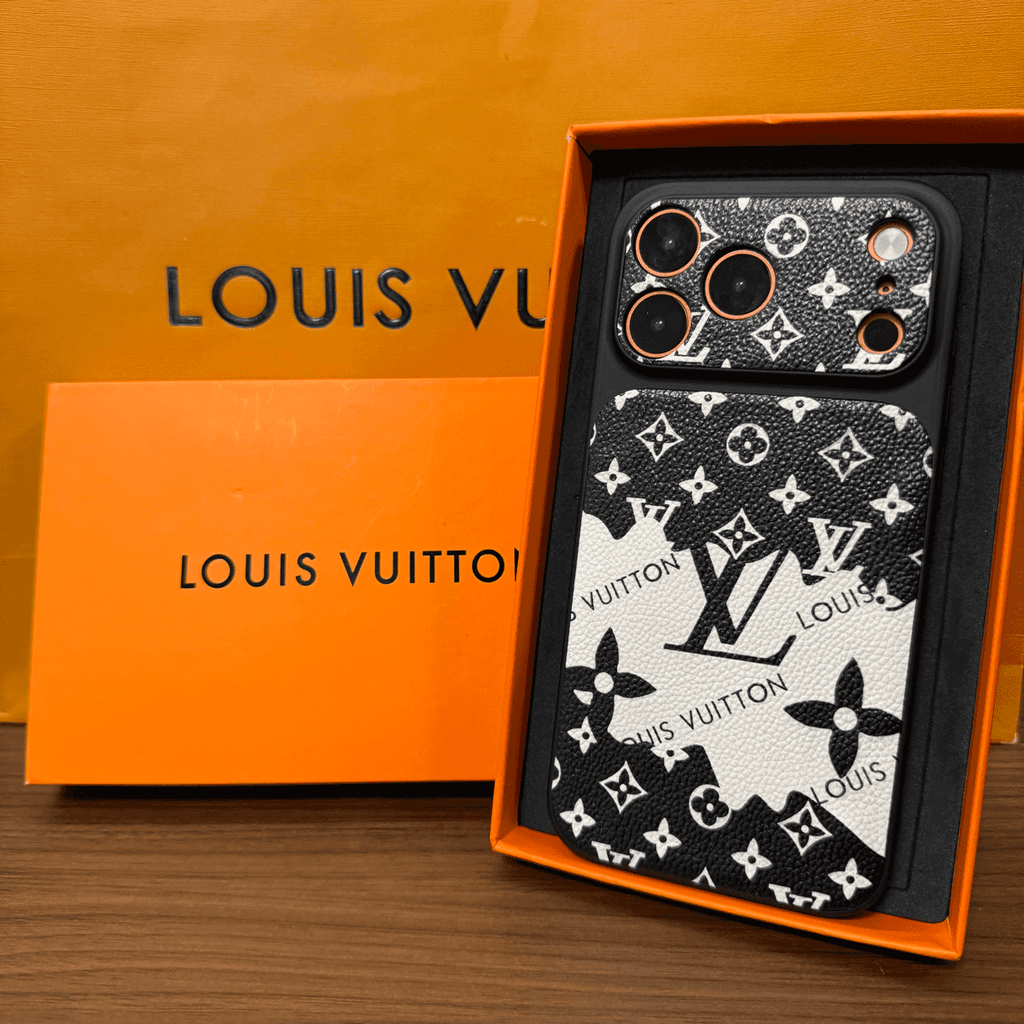 Illustration-Style Monogram Leather iPhone Case