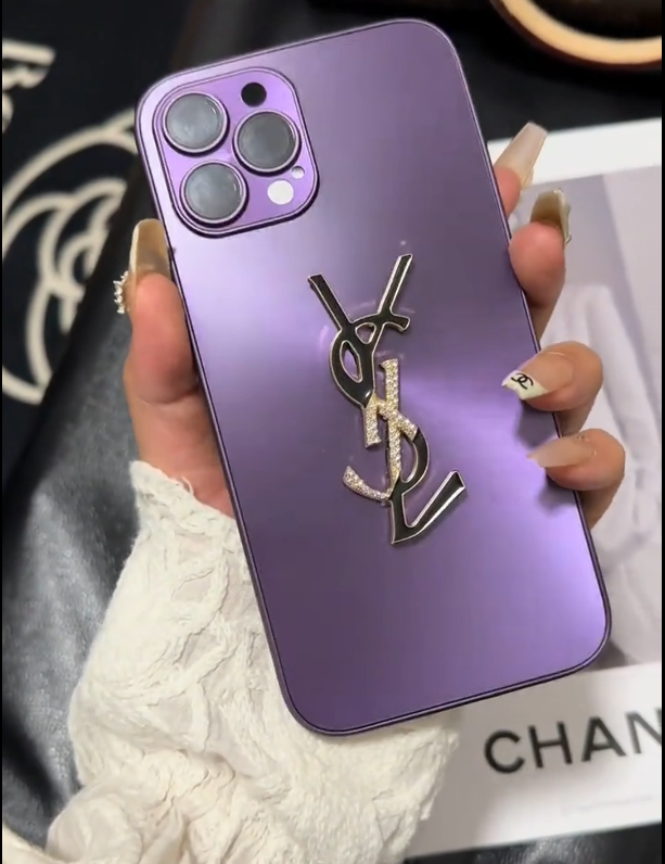 Elegant Letter Shine x Mono iPhone Case With Chain